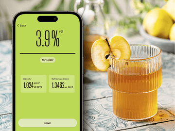 Determine the alcohol content of cider with the EasyDens and SmartRef Combo